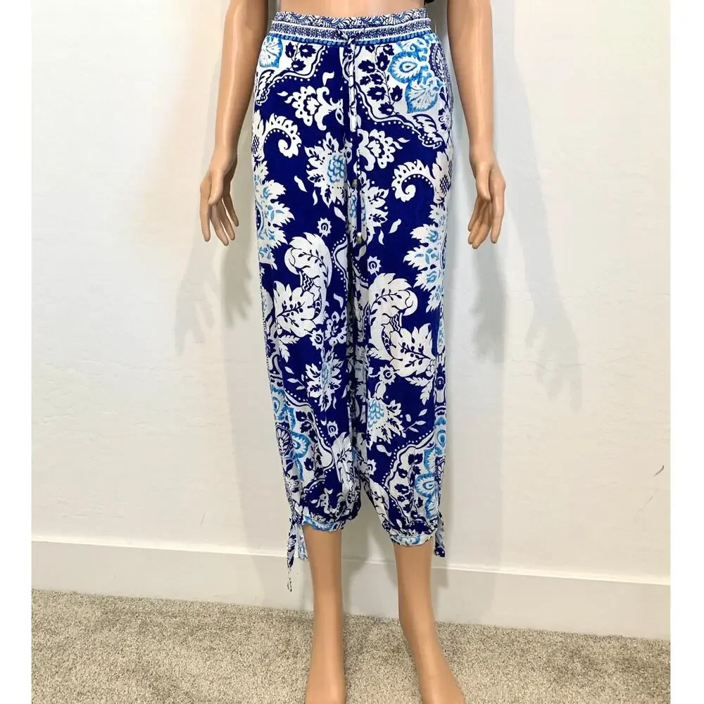 new Rachel Zoe medium ankle tie lightweight harem pant P 3359